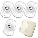 Honoson Self Adhesive Caster Wheels,Clear White,1 Steel,4 Pcs
