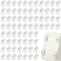 Honoson Self Adhesive Caster Wheels,White,1 Steel,72 Pcs