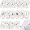 Honoson Self Adhesive Caster Wheels,White,1 Steel,16 Pcs