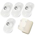 Honoson Self Adhesive Caster Wheels,White Black,1 Steel,4 Pcs