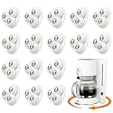 Honoson Self Adhesive Caster Wheels,White,3 Steel,16 Pcs