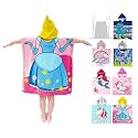 growell Hooded Kids Beach Towels - Toddler Bath Towel Girls Boys Swim Cover-ups for Ages 4 to 10 Kids Pool Towels Quick Dry Lightweight Soft Microfiber Poncho 30x30 (Princess Dress Blue)