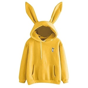 Hooded Neck Sweatshirt Winter Wear Long Ear
