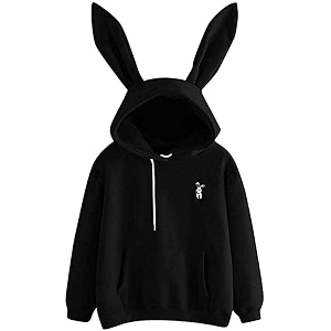 Hooded Neck Sweatshirt Winter Wear Long Ear