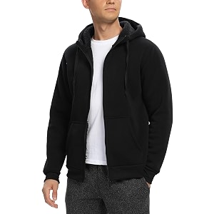 Hoodies for MenZip Up Fleece Sherpa Lined