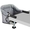 Toogel Hook On High Chair, Foldable Travel Clip Seat for 6-36 Months, Grey