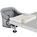 Toogel Hook On High Chair with Tray, Foldable Travel Clip Seat 6-36M, Grey