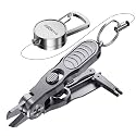 HOOK-EZE Fishing Line Cutter, Fly Fishing Nippers with Retractors and Knot Tying Tool Accessories, Stainless Steel Braided Line Scissors Clippers for Mono and Fluoro Lines