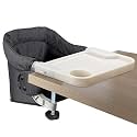 Hook-On High Chair with Tray, Portable Travel Seat for Baby, Black
