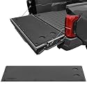 Hooke Road 24-26 Tacoma Flat Tailgate Cover Panel Plate with 2 Cup Holders for 2024 2025 2026 Toyota Tacoma 4th Gen, Work as Camping Table Desk - Black Plastic Board