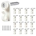 Hooks for Outdoor String Lights, 30 Pack Christmas Light Clips, Weatherproof Light Hanger Hooks Screw-in Hooks for Hanging Christmas Lights and Wire,Cable,Fairy Lights,Wind Chimes (White)