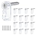 Hooks for Outdoor String Lights, 30 Pack Christmas Light Clips, Weatherproof Light Hanger Hooks Screw-in Hooks for Hanging Christmas Lights and Wire,Cable,Fairy Lights,Wind Chimes (Clear)