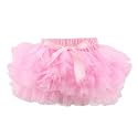 HOOLCHEAN Baby Girl Tutu Skirt Soft Fluffy 4-Layer Tulle Skort with Cotton Diaper Cover for Infant Toddler