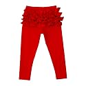 HOOLCHEAN Baby Toddler and Little Girls Ruffles Buttocks Leggings Solid Color Pants