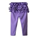 HOOLCHEAN Baby Toddler and Little Girls Ruffles Buttocks Leggings Solid Color Pants