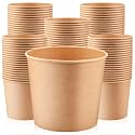 Hoolerry 100 Pcs 85 oz Paper Food Bucket, Kraft Paper, Kraft Color