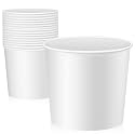 Hoolerry 15 Pcs 85 oz Paper Food Bucket, Cardboard, White