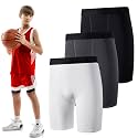 Hoolerry 3 Pcs Youth Boys Compression Shorts
