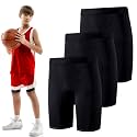 Hoolerry 3 Pcs Youth Boys Compression Shorts