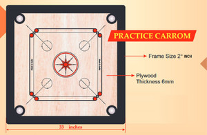 hooma 2 inch border glossy full size carrom board32incheswith coinstriker and powde 82 cm carrom board multicolor