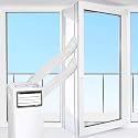 HOOMEE 220”(560CM) Universal Window Seal for Mobile Air Conditioner and Tumble Dryer – Window Kit Works with Portable AC, Easy to Install - Air Exchange Guards with Zip and Adhesive Fastener