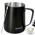 HOOMIL Milk Frothing Pitcher, 32oz, 304 Stainless Steel - Matte Black