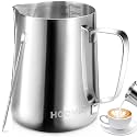 HOOMIL Milk Frothing Pitcher, 50oz, 304 Stainless Steel - Silver