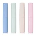 Hooqict 4 Pack Travel Toothbrush Case Portable Travel Toothbrush Holder Plastic Toothbrush Container Protector Cover Case for Traveling, Bathroom, Camping, Home, School, Business
