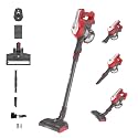 Hoover 39400928 HF122RH 011 Scopa Ricaricabile, H-Free 100, 0.9L, Batteria litio 22 V, 40 minuti, 2 velocità, Home, Griggio Rosso
