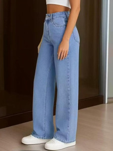 HOOZ BERRY Straight Fit Women Light Blue