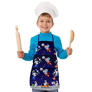 apron for boys amp girls  waterproof chef apron for kids  washable apron for kids for painting cooking baking sculpting  adjustable neck  digital printed apron  christmas gifts