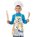 Apron for Boys &amp; Girls | Waterproof Chef Apron for Kids | Washable Apron for Kids for Painting Cooking Baking Sculpting | Adjustable Neck | Digital Printed Apron | Christmas Gifts.