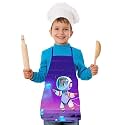 Apron for Boys &amp; Girls | Waterproof Chef Apron for Kids | Washable Apron for Kids for Painting Cooking Baking Sculpting | Adjustable Neck | Digital Printed Apron | Christmas Gifts.