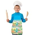 Apron for Boys & Girls | Waterproof Chef Apron for Kids | Washable Apron for Kids for Painting Cooking Baking Sculpting | Adjustable Neck | Digital Printed Apron | Christmas Gifts.