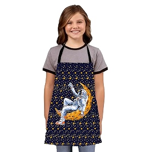 apron for boys amp girls  waterproof chef apron for kids  washable apron for kids for painting cooking baking sculpting  adjustable neck  digital printed apron  christmas gifts