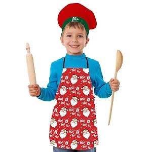 apron for boys amp girls  waterproof chef apron for kids  washable apron for kids for painting cooking baking sculpting  adjustable neck  digital printed apron  christmas gifts