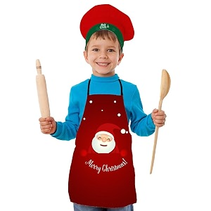apron for boys amp girls  waterproof chef apron for kids  washable apron for kids for painting cooking baking sculpting  adjustable neck  digital printed apron  christmas gifts