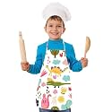 Apron for Boys &amp; Girls | Waterproof Chef Apron for Kids | Washable Apron for Kids for Painting Cooking Baking Sculpting | Adjustable Neck | Digital Printed Apron | Christmas Gifts.