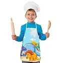 Apron for Boys &amp; Girls | Waterproof Chef Apron for Kids | Washable Apron for Kids for Painting Cooking Baking Sculpting | Adjustable Neck | Digital Printed Apron | Christmas Gifts.