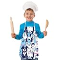 Apron for Boys &amp; Girls | Waterproof Chef Apron for Kids | Washable Apron for Kids for Painting Cooking Baking Sculpting | Adjustable Neck | Digital Printed Apron | Christmas Gifts.