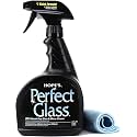 HOPE'S Perfect Glass Cleaner Spray, Streak-Free, Ammonia-Free Window, Mirror, Screen, and Shower Door Cleaner, Indoor and Outdoor Glass Surfaces, 32 Fl Oz, Pack of 1 With Microfiber Cloth