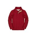 Hope &amp; Henry Boys' Mock Neck Cable Sweater with Button Placket