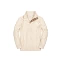 Hope &amp; Henry Boys' Mock Neck Cable Sweater with Button Placket