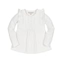 Hope &amp; Henry Kids' Peter Pan Mix Media Top | GOTS Certified Organic