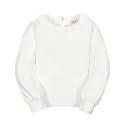 Hope &amp; Henry Kids' Peter Pan Mix Media Top | GOTS Certified Organic