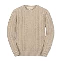Hope &amp; Henry Girls Cable Front Pullover Sweater