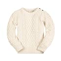 Hope &amp; Henry Girls Cable Front Pullover Sweater
