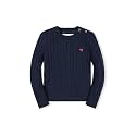 Hope &amp; Henry Girls Cable Front Pullover Sweater