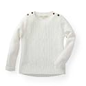 Hope &amp; Henry Girls Cable Front Pullover Sweater
