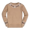 Hope &amp; Henry Girls Cable Front Pullover Sweater
